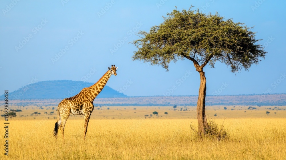 Fototapeta premium Giraffe in the African Savanna
