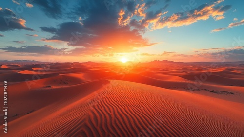 Sunset over the Desert