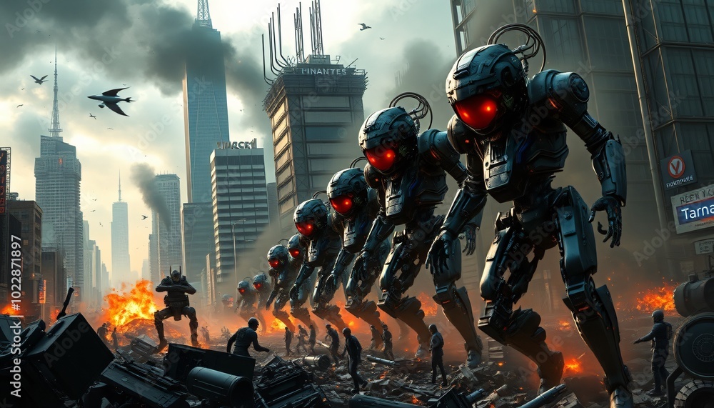 robot uprising attacking the world robot uprising attacking the world