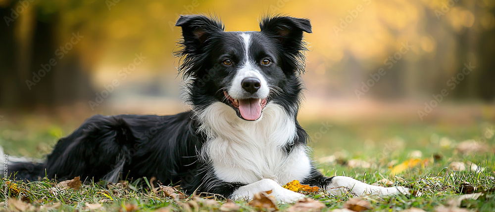 border collie, photo of stock, place of text border collie, photo of stock, place of text