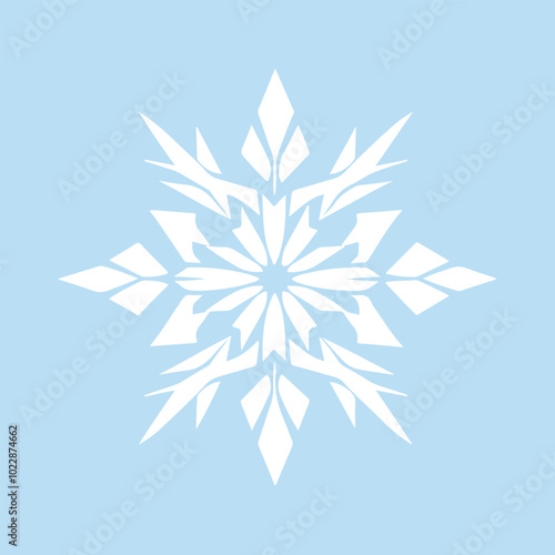 Geometric Snowflake Design