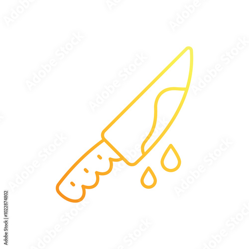 Bloody Knife vector icon