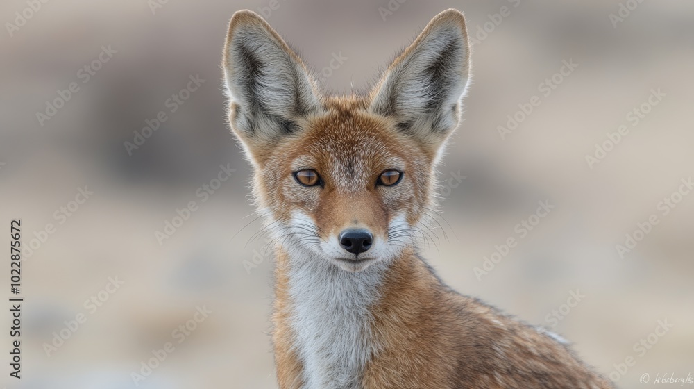 Portrait of a Fox with Piercing Eyes Portrait of a Fox with Piercing Eyes