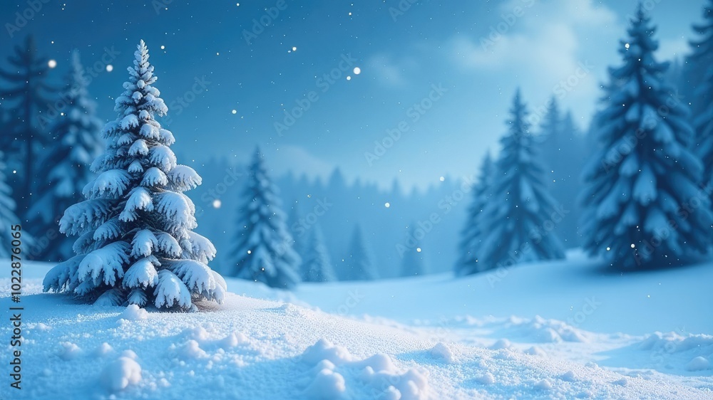 background with christmas tree with snow background with christmas tree with snow