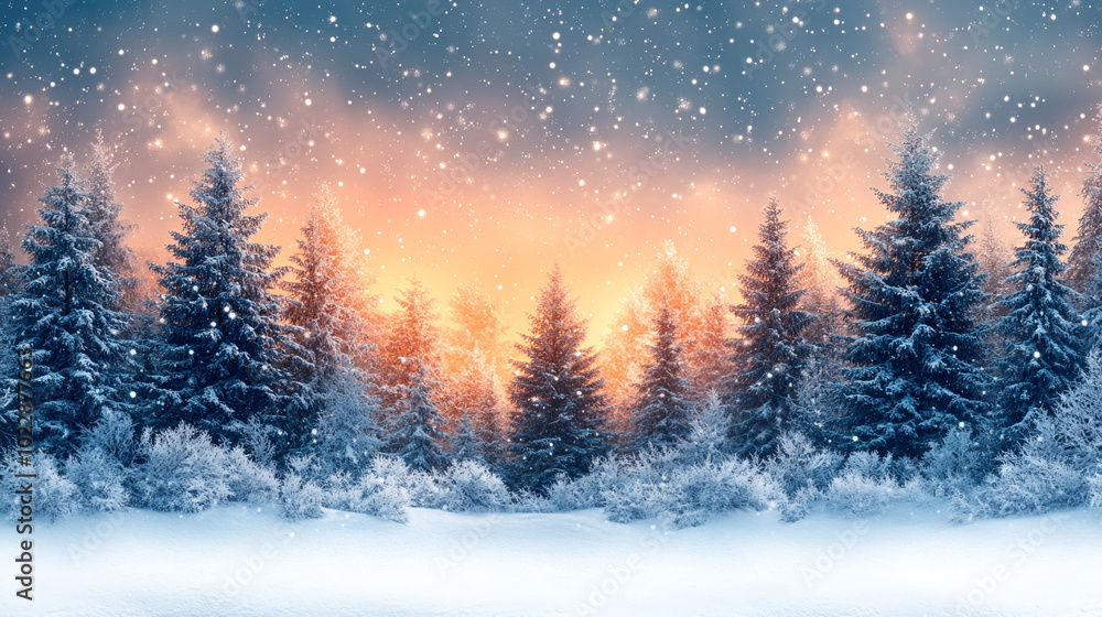 Beautiful winter landscape with snow Beautiful winter landscape with snow