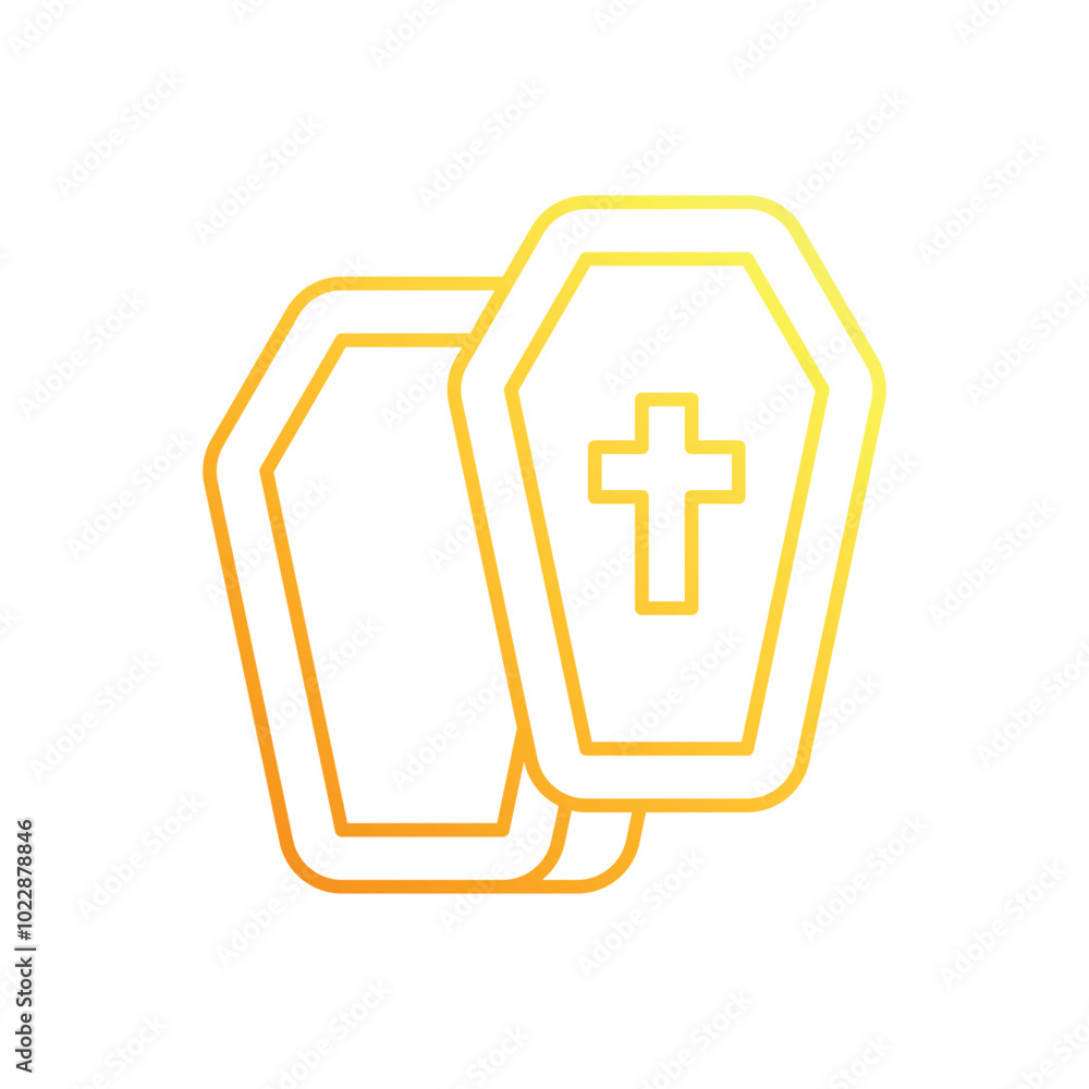 Obraz premium Coffin vector icon