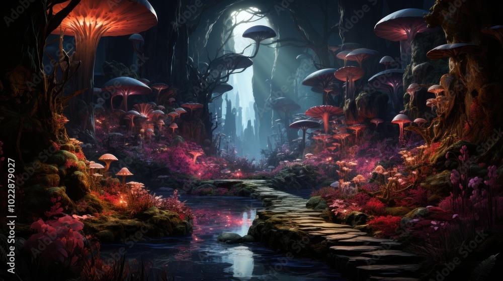 Naklejka premium Enchanted Forest Path