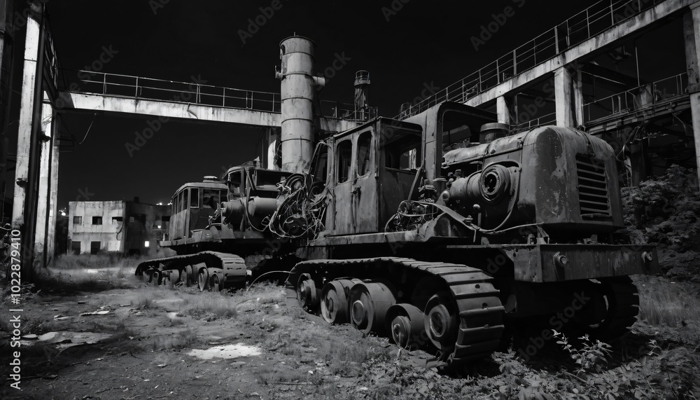 Rusting Machinery in abandoned old factory Rusting Machinery in abandoned old factory