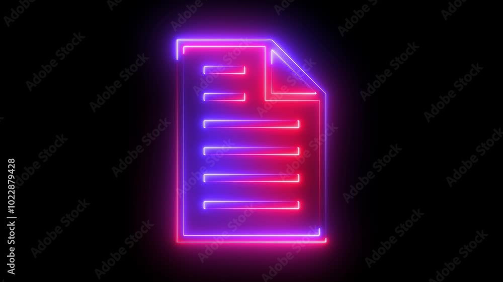 Notebook icon animation on black background. Notebook icon animation on black background.