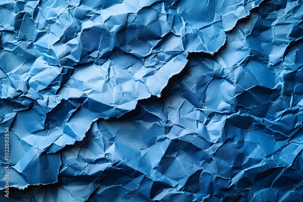 Textured Abstract Blue Crumpled Paper Background for Creative Design Projects Textured Abstract Blue Crumpled Paper Background for Creative Design Projects