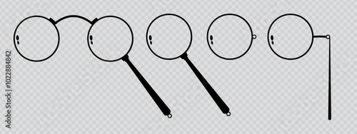 Silhouette monocle for gentelman
