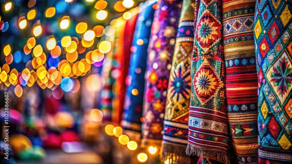 Fototapeta premium Vibrant Patterns and Textures Representing Diverse Aspects of American Culture and Lifestyle