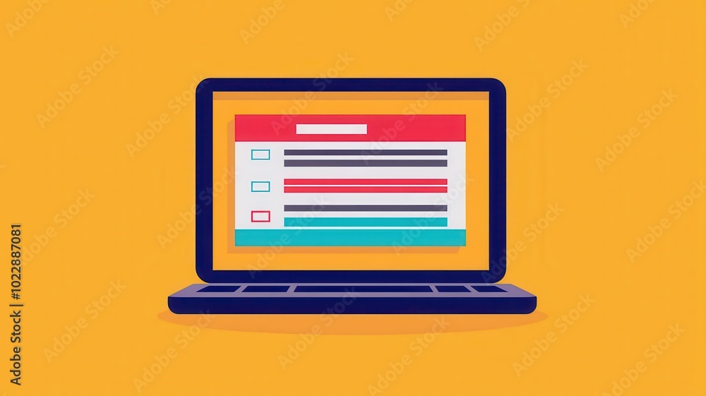 Search engine showing legal case verdicts, law-related results, flat design illustration