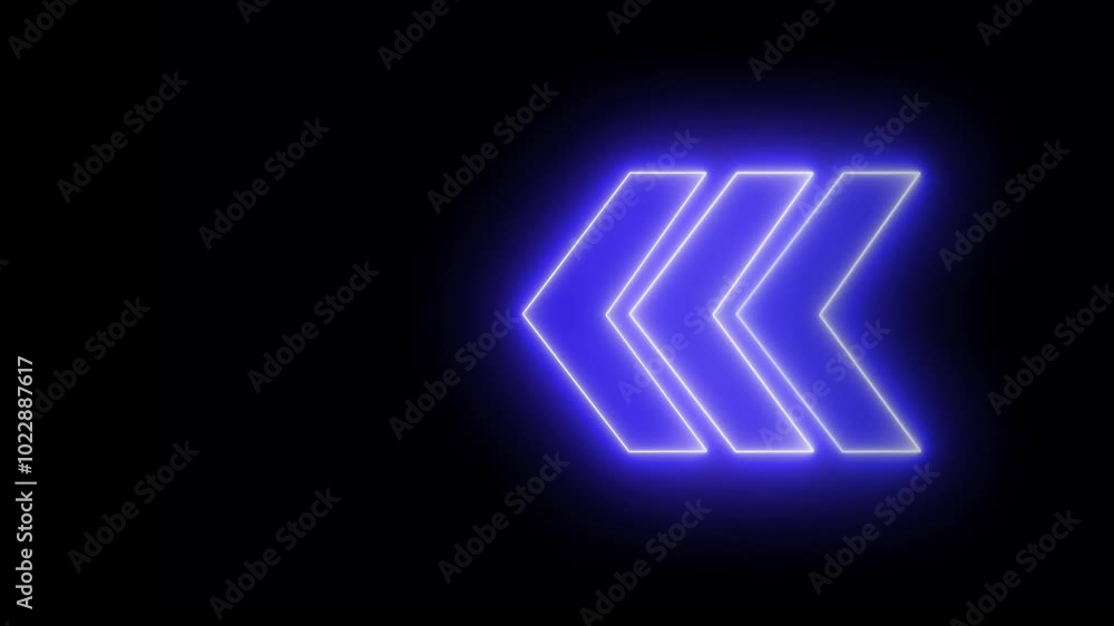 blue neon single line directional left blinking arrow animation. Neon sign Arrows Animation light spreading from the center with a black background. Can be used to compose various media such as news blue neon single line directional left blinking arrow animation. Neon sign Arrows Animation light spreading from the center with a black background. Can be used to compose various media such as news