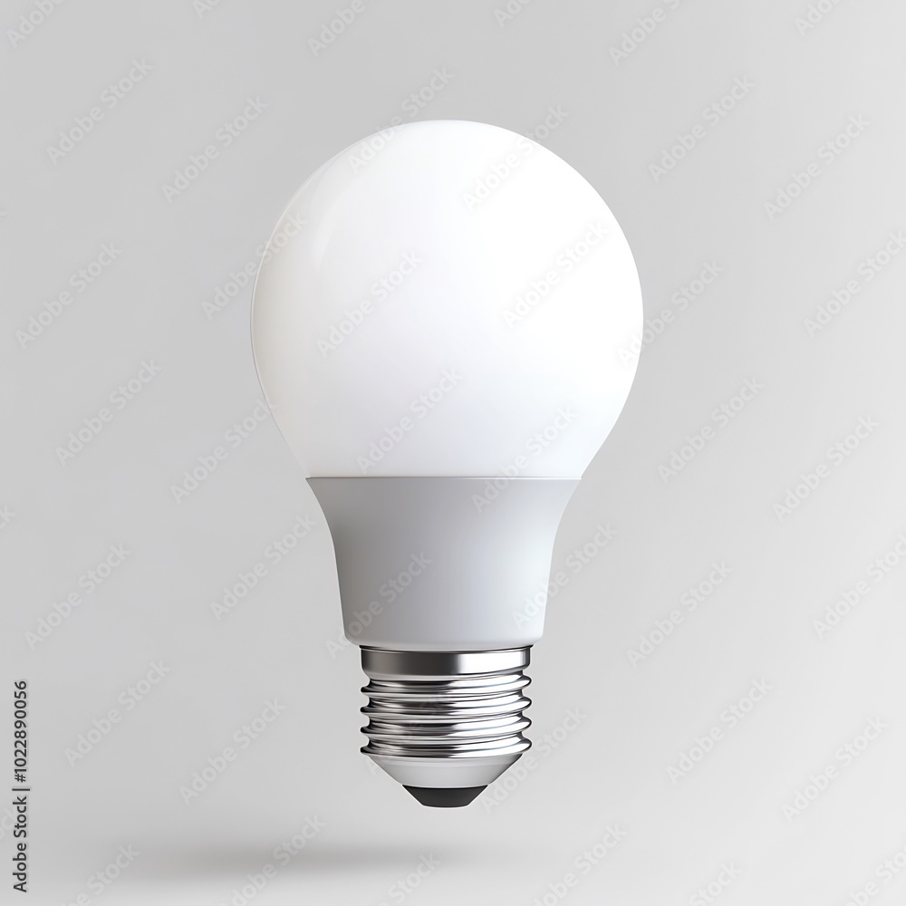 A smart light bulb on a white background. A smart light bulb on a white background.