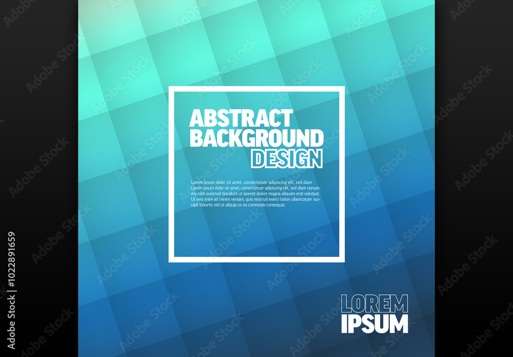 Front cover banner header or social media template with abstract blue background