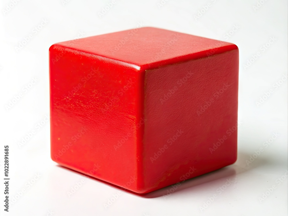 Vibrant Red Block on a Clean White Background for Creative Design and Artistic Projects Vibrant Red Block on a Clean White Background for Creative Design and Artistic Projects