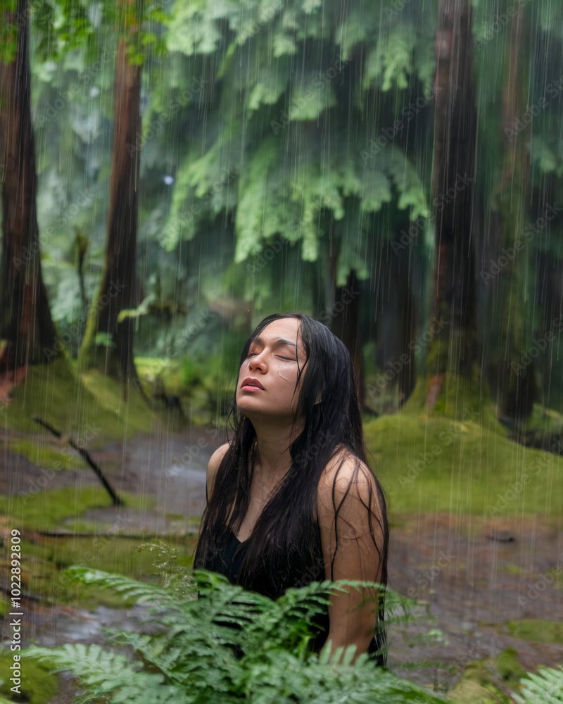 Embracing Nature: A Serene Moment in the Rainforest Embracing Nature: A Serene Moment in the Rainforest