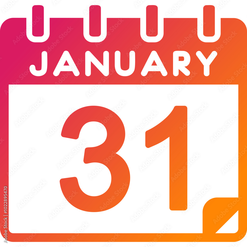 31 January Vector Icon Design 31 January Vector Icon Design