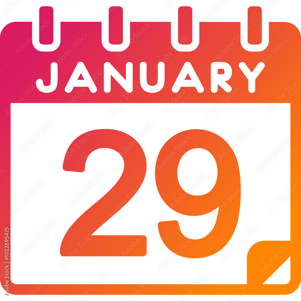 29 January Vector Icon Design 29 January Vector Icon Design
