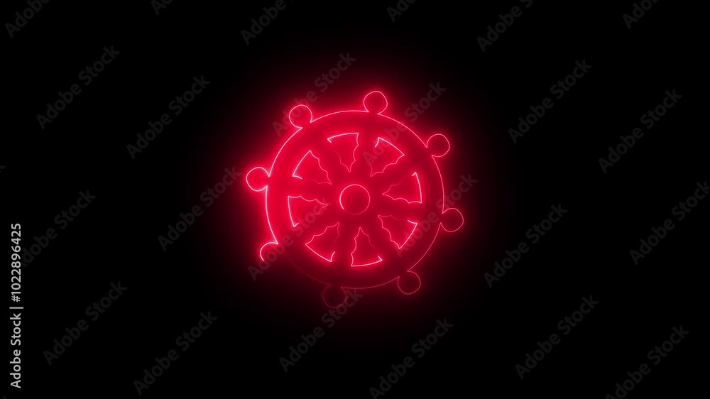 Abstract neon hexagon power overwhelming icon animation on black background Abstract neon hexagon power overwhelming icon animation on black background