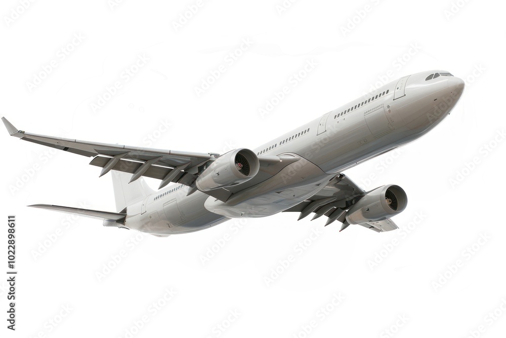 Modern commercial airplane in flight Modern commercial airplane in flight