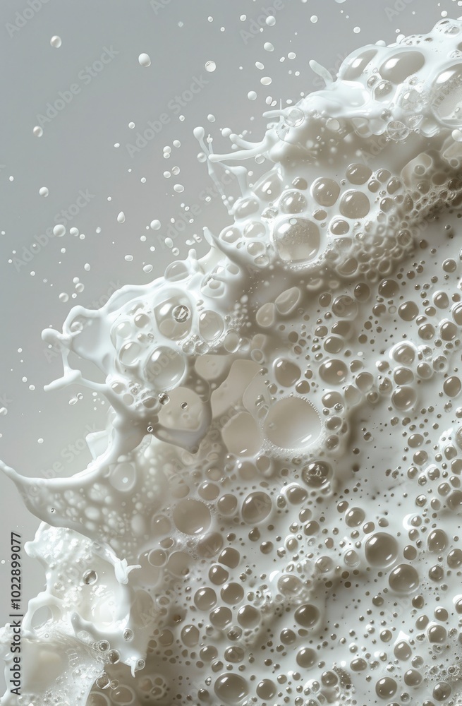 top view of white cosmetic liquid in abstract shape on grey background. beauty, skincare and personal care concepts. spa or wellness presentation top view of white cosmetic liquid in abstract shape on grey background. beauty, skincare and personal care concepts. spa or wellness presentation