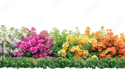 Fototapeta Naklejka Na Ścianę i Meble -  Colorful blooming flowers in garden