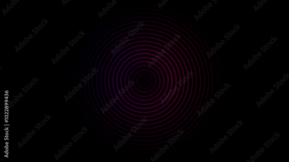 Circle circuit signal waves, bule neon radio wave animated, Radio wave animation . black background Circle circuit signal waves, bule neon radio wave animated, Radio wave animation . black background
