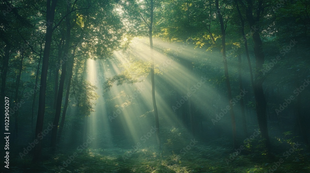 Obraz premium sunlight in the forest