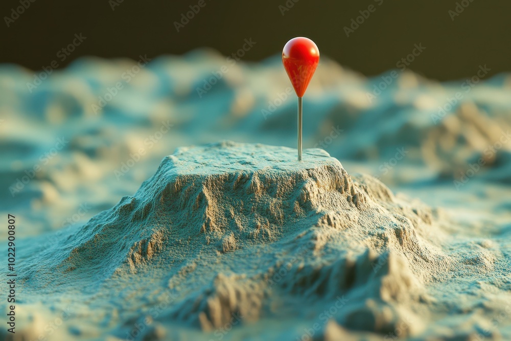 A small green object is floating on top of a large body of water A small green object is floating on top of a large body of water