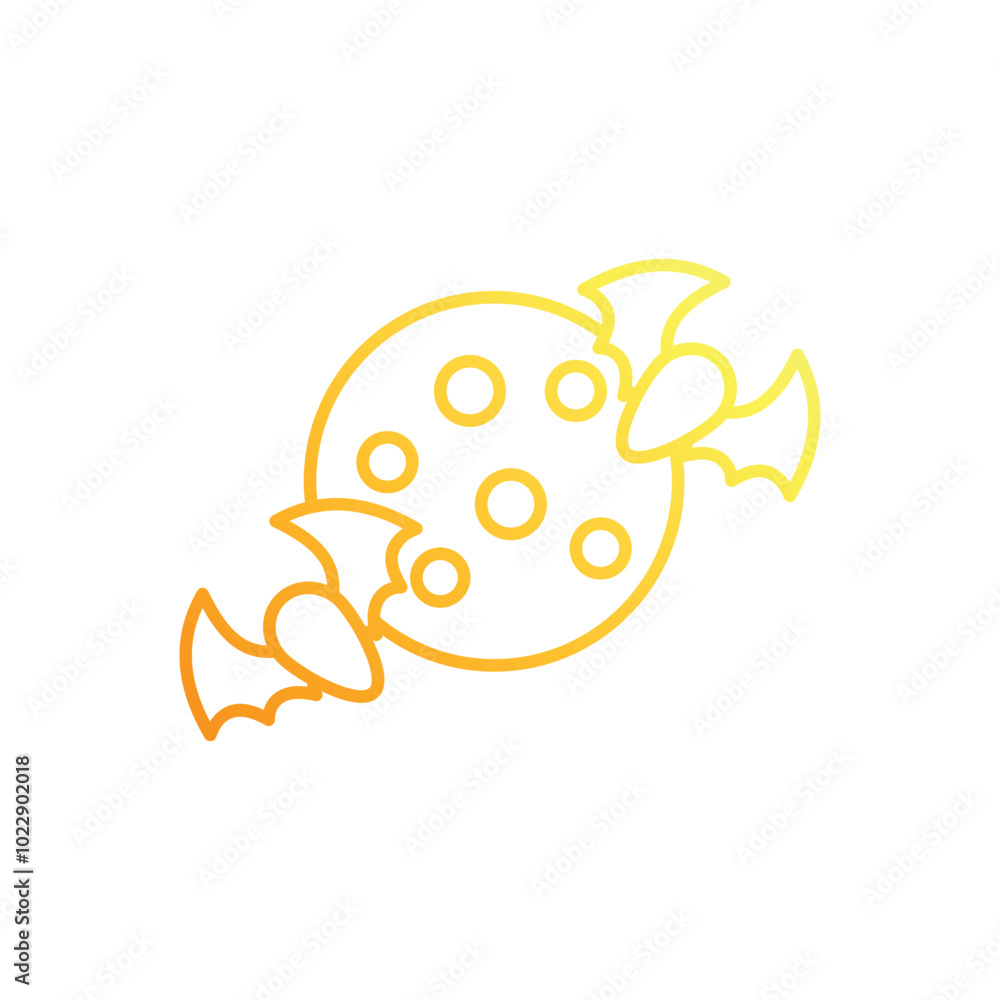 Bat With Moon vector icon Bat With Moon vector icon