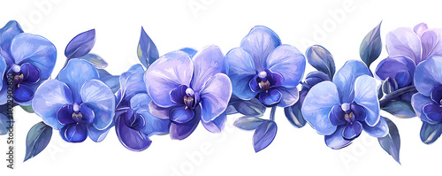 Beautiful Purple Orchid on White Background photo