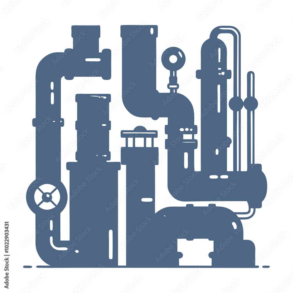 Blue Gas pipes set vector illustrations free royal stock image generated Ai Blue Gas pipes set vector illustrations free royal stock image generated Ai