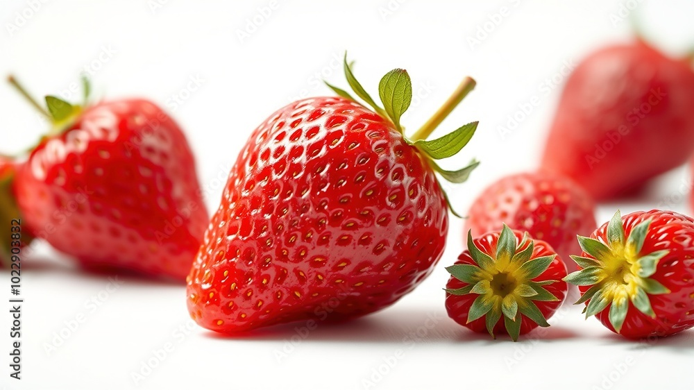 Strawberry Red Summer Fruit Portrait for Organic Dessert Cafe Print Strawberry Red Summer Fruit Portrait for Organic Dessert Cafe Print