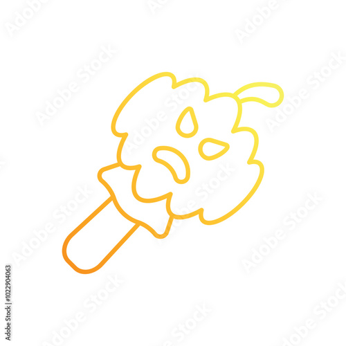 Pumpkin Lollipop vector icon