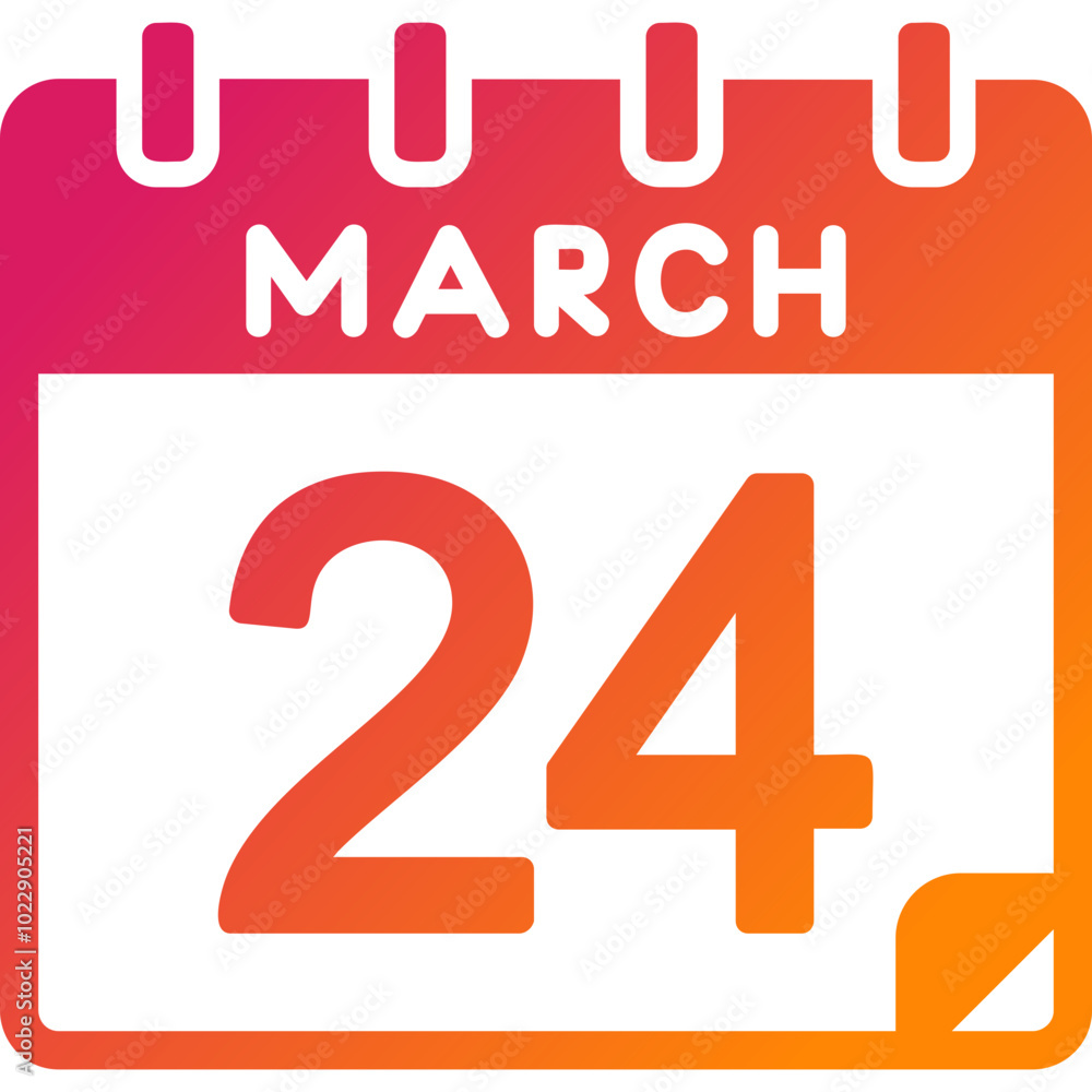 24 March Vector Icon Design 24 March Vector Icon Design