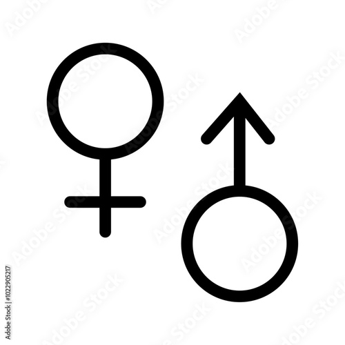 Male and female black symbol