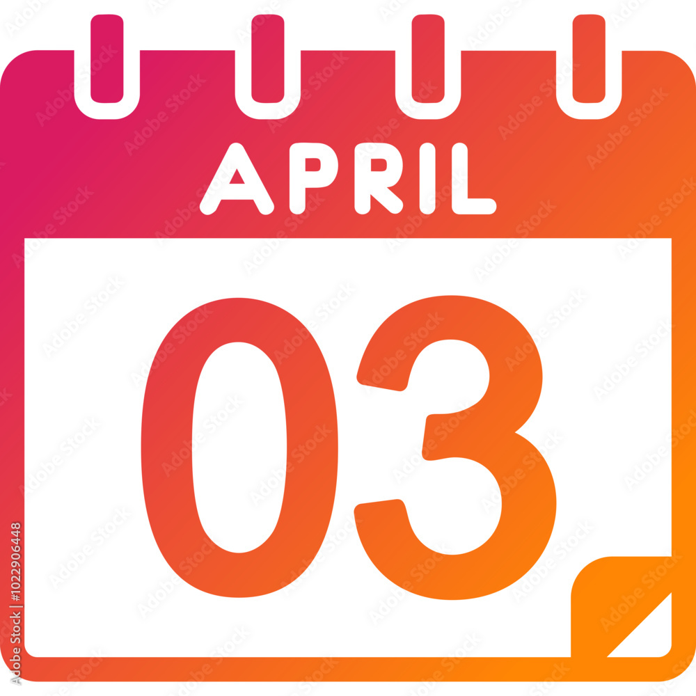 3 April Vector Icon Design 3 April Vector Icon Design