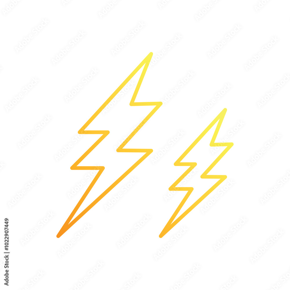 Thunder vector icon Thunder vector icon