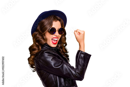 Wallpaper Mural Best day on my life! Profile photo of crazy lady celebrating lottery winning wear casual trendy outfit isolated yellow background Torontodigital.ca