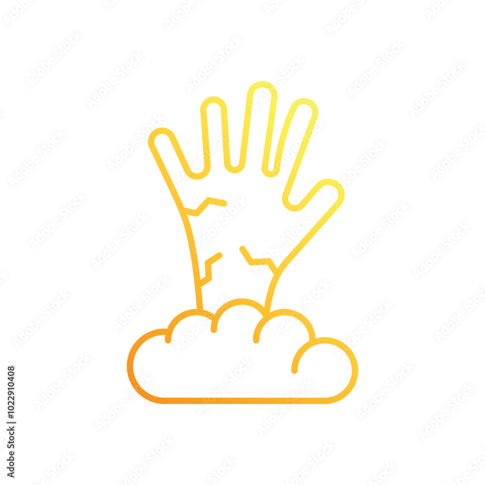 Obraz premium Zombie Hand vector icon
