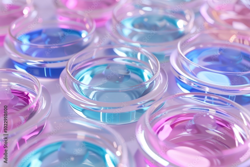 Medical and cosmetics science background with petri dishes. Medical and cosmetics science background with petri dishes.