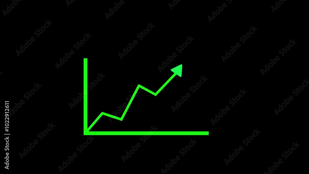 Animated digital blue bar chart showcasing business growth and market trends.  Illustration of incredible financial growth, a stock market boom or an impressive increase of business sales.