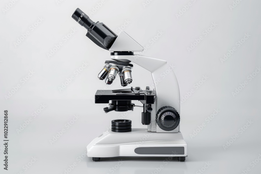 microscope isolated on white background science and technology concept microscope isolated on white background science and technology concept