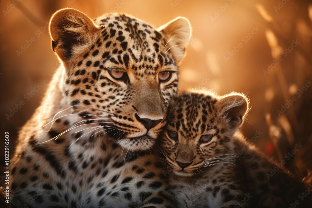 Fototapeta premium Leopard wildlife cheetah animal.