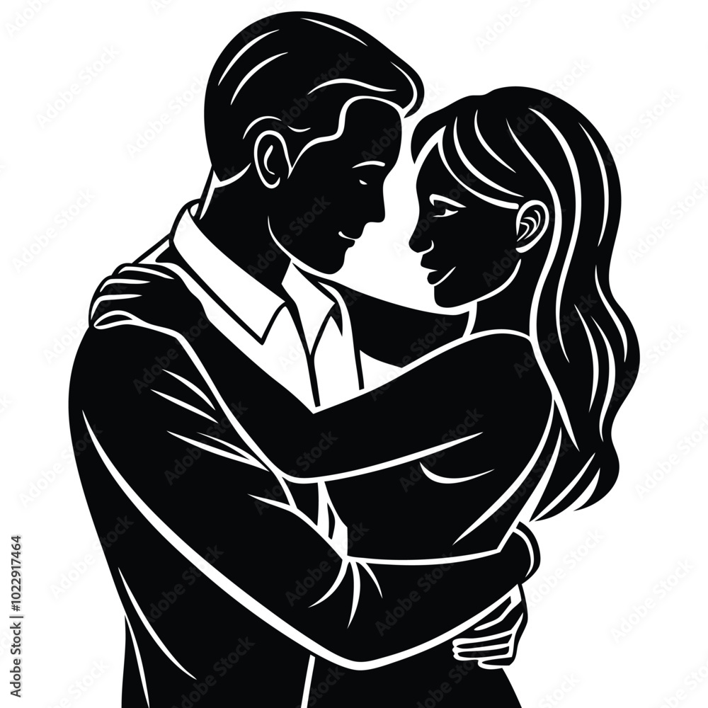 man-and-woman-hugging-each-other Silhouette man-and-woman-hugging-each-other Silhouette