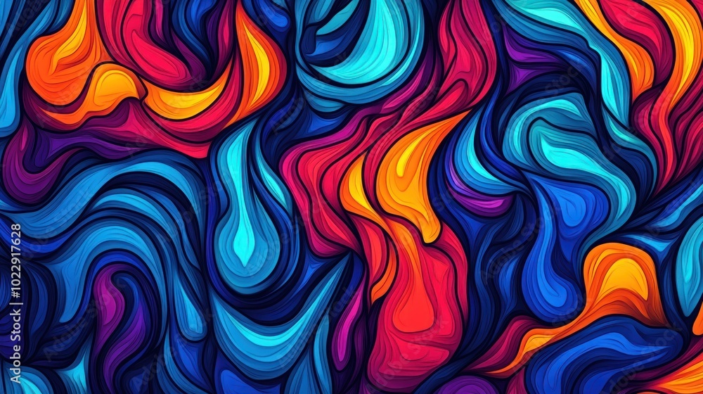 A vibrant abstract design featuring swirling colors and fluid shapes. A vibrant abstract design featuring swirling colors and fluid shapes.