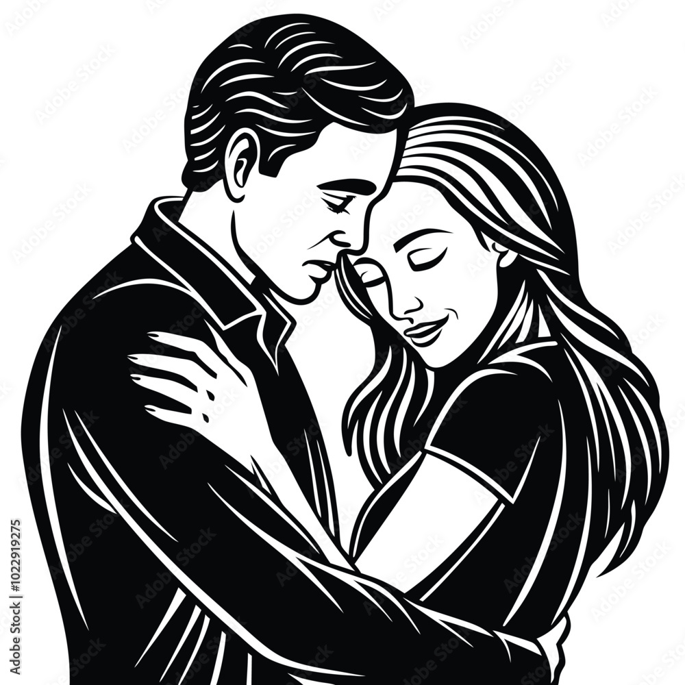 man-and-woman-hugging-each-other Silhouette man-and-woman-hugging-each-other Silhouette