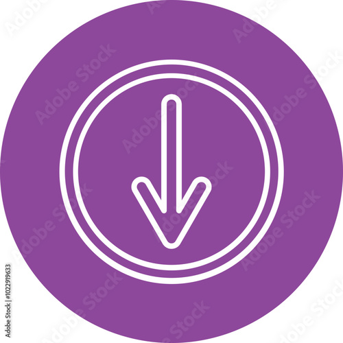 Jot Down line circle icon